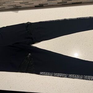 Zumba Fitness Black Leggings with Logo Detail